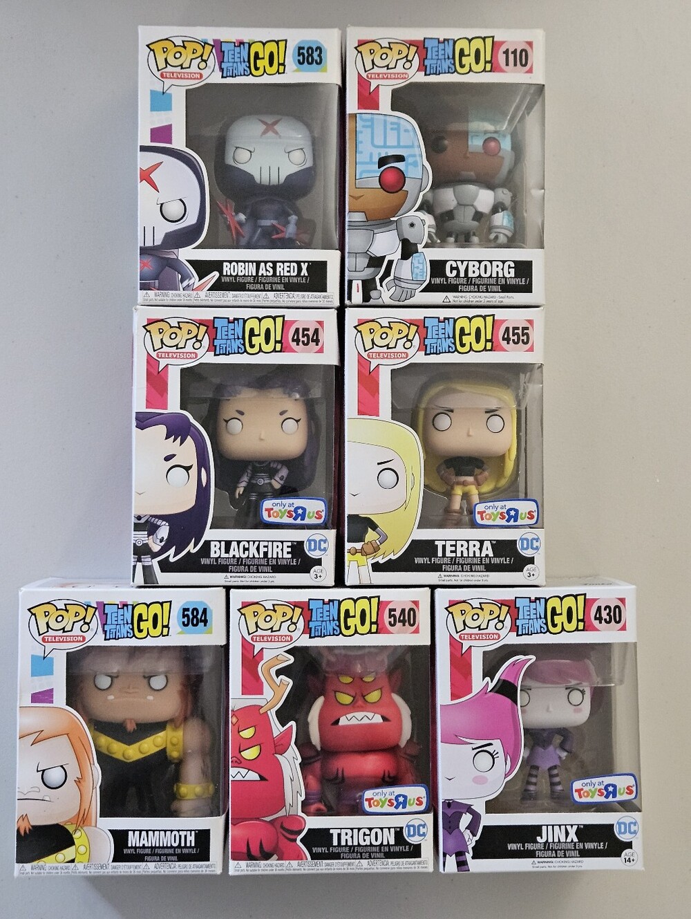 Teen Titans Go Funko Pop Lot of 7 DC